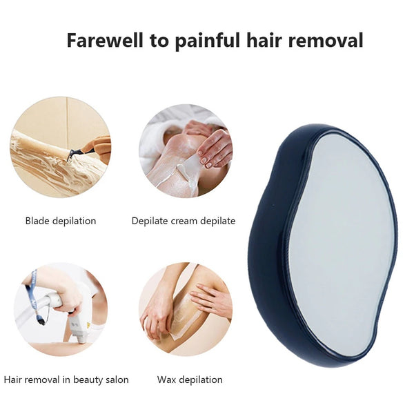 Magic Crystal Hair Remover Bleame Crystal Hair Eraser – Painless Exfoliation Hair Removal Tool For Arms Legs Back